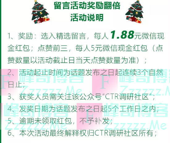 CTR调研社区留言送红包（截止12月13日）