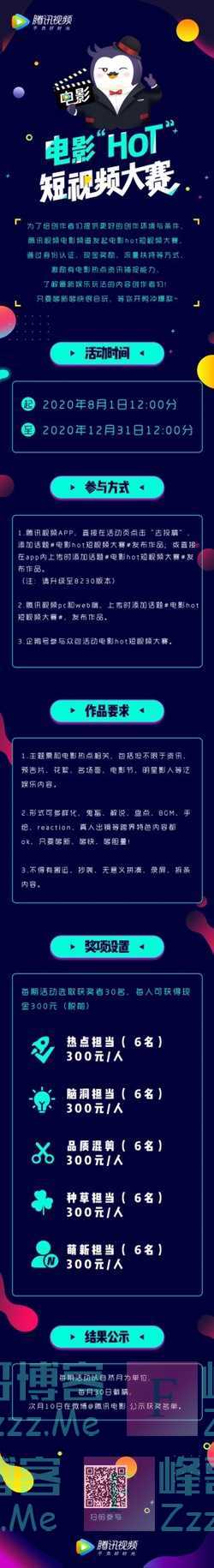 腾讯电影寻找剪刀手赢取现金！电影hot短视频大赛等你来~（12月31日截止）