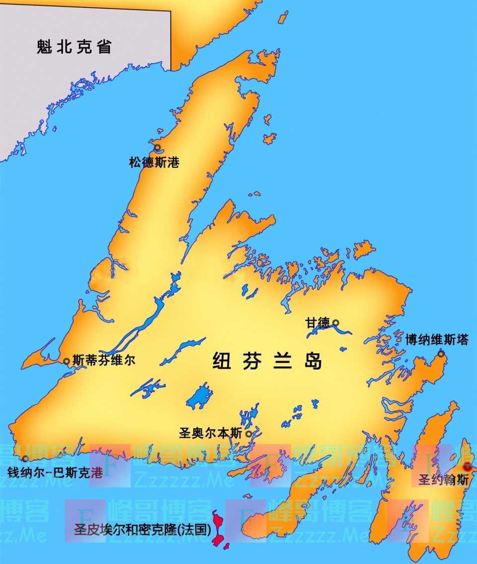 纽芬兰岛位置图片