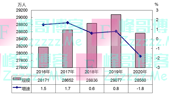 国家统计局：去年全国农民工28560万人比上年减少517万人