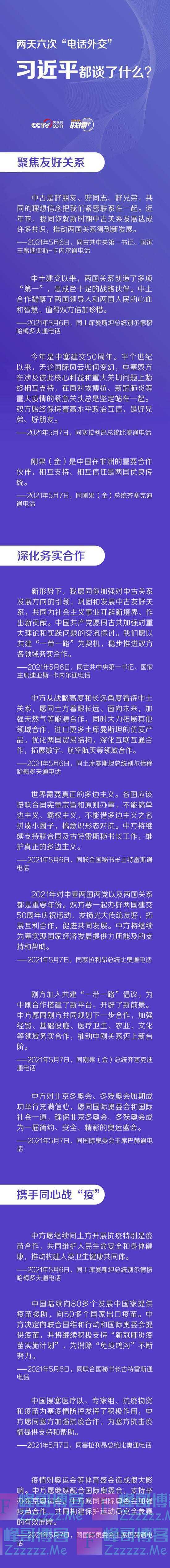 两天六次“电话外交”习近平都谈了什么？