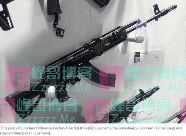 印媒：印度国防部批准合资生产数十万支AK-203步枪，装备印度陆军