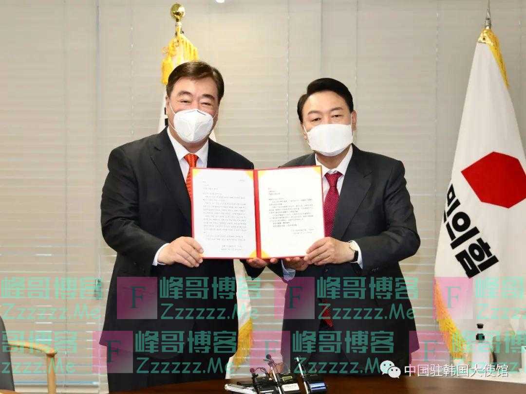 韩当选总统会见中国驻韩大使，称坚信韩中关系将再上新台阶