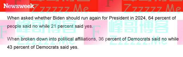 拜登尴尬了！多数美国人都不希望他继续参选总统