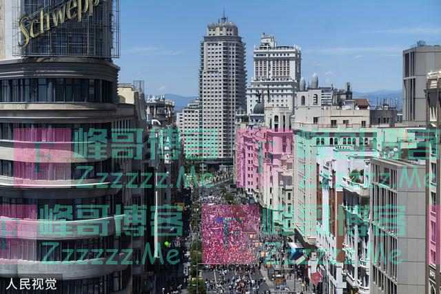 北约峰会在即，数千人走上马德里街头抗议：拒绝北约！让美国人走开