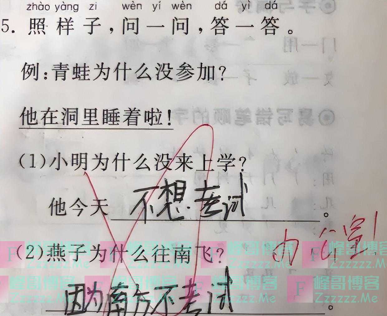 对了但又好像没对，小学生“零分试卷”走红，老师：等会，有点乱