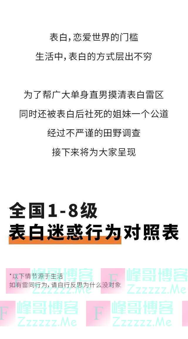 分享迷惑行为1~ 8级表白对照表，你可以忍受几级？「漫画」