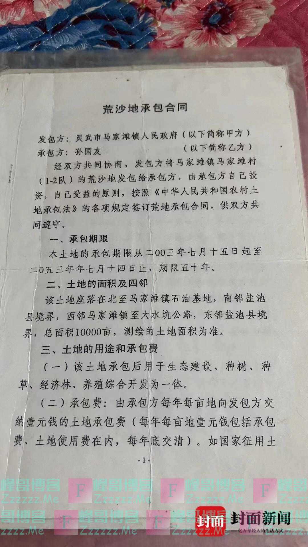 宁夏“跪地求水”林场主家属：水源遭煤矿破坏，20万棵苗木无法栽种灌溉