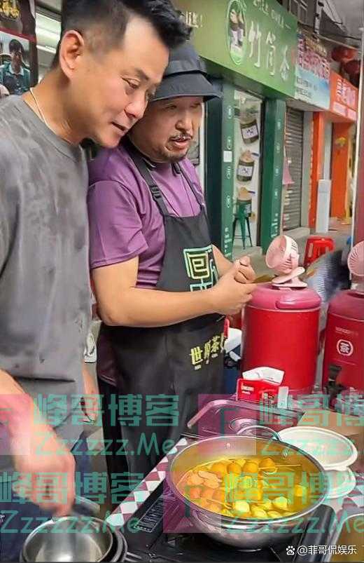 古明华街头卖鱼蛋：摆摊大赚特赚，娱圈朋友汤俊明也加入战队